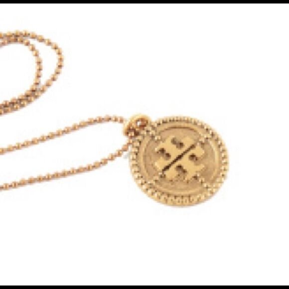NWT Tory Burch Gold, Coin Pendant Necklace - Picture 2 of 5